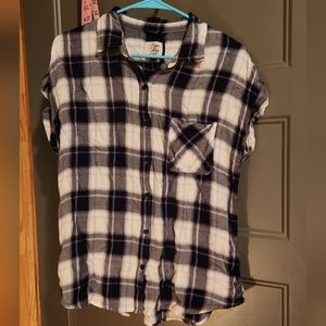 Cosmic Blue Short Sleeve Flannel